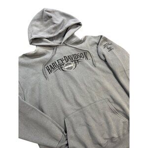 Harley Davidson Gray Pullover Hoodie Sweatshirt Men Size L  Iron Valley PA